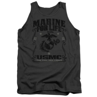 Camiseta sin mangas gráfica para hombre adulto con licencia US MARINE CORPS FOR LIFE SM-2XL Foto 1 de 2