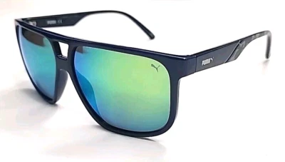 Gafas de sol Puma PU0200S 005 azul verde cuadradas 60-13 145 nueva caja bolsa Foto 1 de 4