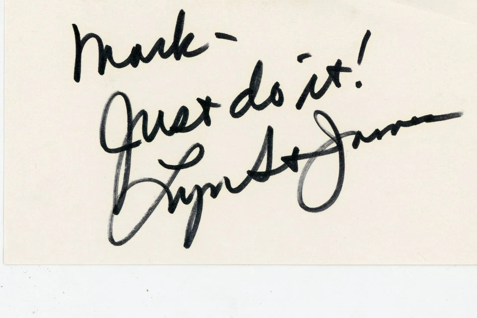 Formula One - 1992 Indy 500 Rookie of the Year Lyn St. James & her autograph - Image 1 of 1