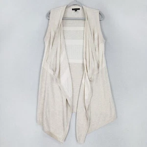 Banana Republic Sweater Womens Extra Small Cream Sleeveless Lightweight Cardigan - Picture 1 of 10