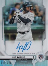 MLB Scheda 2020 Luis Robert Bowman Sterling Chicago Bianco Sox Recluta Auto /