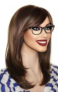 MADISON MONOTOP WIG BY ENVY | MEDIUM BROWN | SOPHISTICATED STYLE - Display - 3 - Picture 1 of 14
