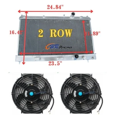 Aluminum Radiator+FANS for 1995-1999 1996 Dodge Chrysler Plymouth Neon 2.0L MT - Image 1 of 4