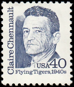 Francobollo USA #2187 - 1990 40¢ Claire Chennault, EzGrade™ buono, MNH, OG (blocco di 4) - Foto 1 di 3