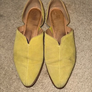 Frye & Co Lime Fenn D'Orsay Flats Shoe Womens 9 M Suede Slip On Ballet - Picture 1 of 7