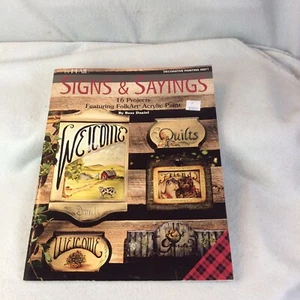 Signs and Sayings 16 Projects Folk Art Acrylic Painting Tole Patterns Crafts - Picture 1 of 9