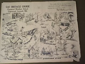 WWII Gas Obstacle Course Certificate from Chemical Warfare School NAMED - Picture 1 of 6