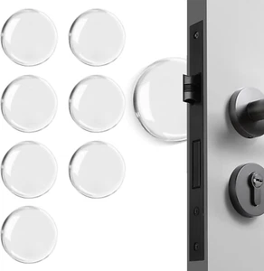 8PCS Door Stopper Wall Protector Silicone Door Knob Wall Protector Strong Back - Picture 1 of 7