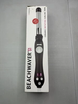 Beachwaver S1 Ceramic Dual Rotating Curling Iron Black & Silver Model BW1136S1 - Image 1 of 4