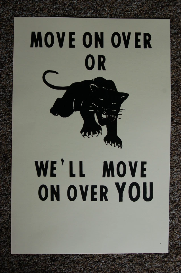 Black Panther Voter suppression poster early 1960s #1 Manilla  - image 1 of 1