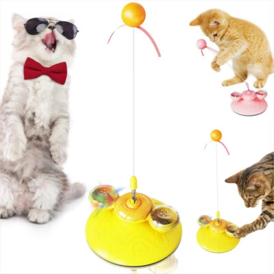 Whirlwind Kitty Delight Windmill Cat Toy Self-Entertaining Teaser Wand Felines - Image 1 of 4