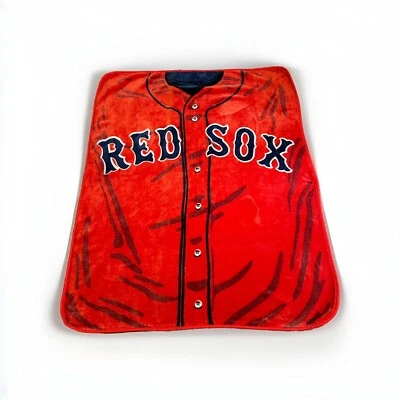 Beautiful Boston Red Sox Jersey Fluffy Fleece Throw Blanket Super Soft - 5’ x 4’ - Image 1 of 3