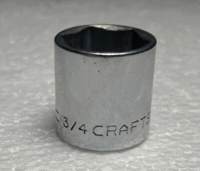Craftsman USA 3/4" 6 Point 3/8" Drive Shallow Socket =V= Series - Image 1 of 4
