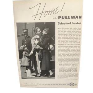 Vintage 1937 Pullman Home in Safety and Comfort Ad Advertisement - Picture 1 of 4