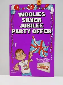 Vintage - WOOLIES SILVER JUBILEE OFFER Ad - Queen Elizabeth Anniversary 1977 UK - Bild 1 von 3