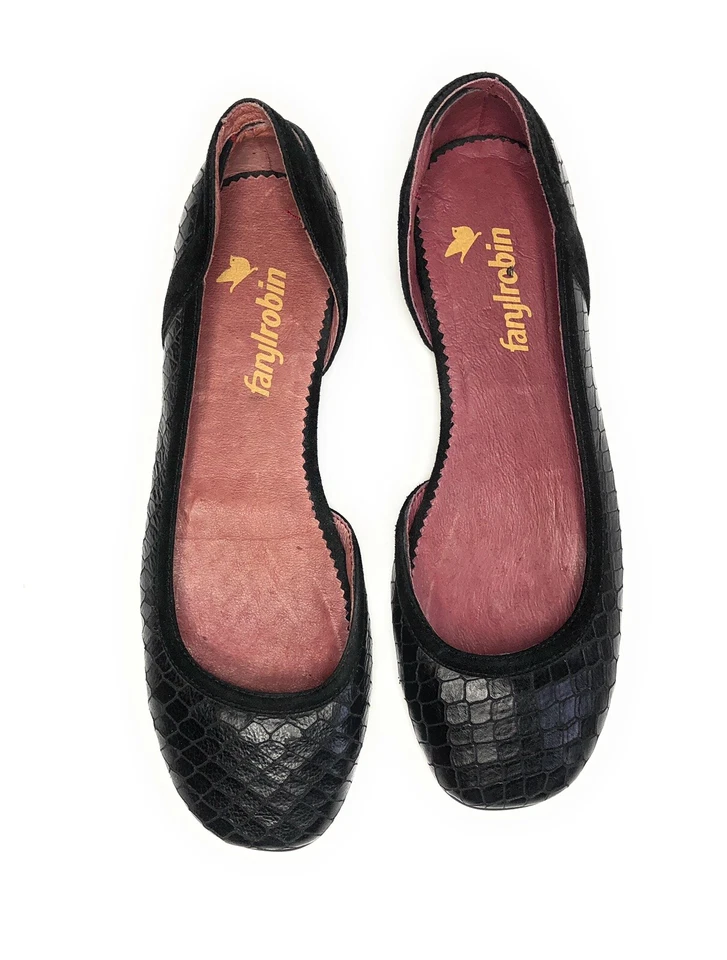 Sapatos de pele de cobra Faryl Robin Heels Anthropologie Free People 6.5 - Imagem 1 de 4