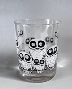 George Briard MCM Signature Owl vetro a sfera basso bianco e nero firmato - Foto 1 di 9