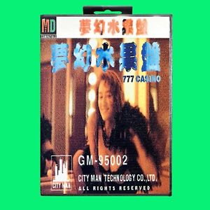 Meng Huan Shui Guo Pan 777 Casino Cartridge 16 bit MD  Card JP Cover Retail Box