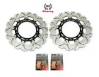2 Front Brake Disc Rotors + Pads For Yamaha YZF R6 2005-16 FZ8 2011-2015