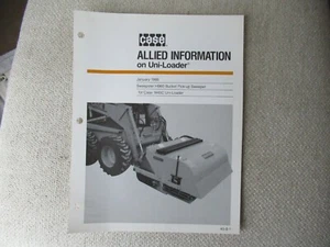 1989 Case bucket pick up sweeper 1845C uni-oloader  spec brochure - Picture 1 of 2