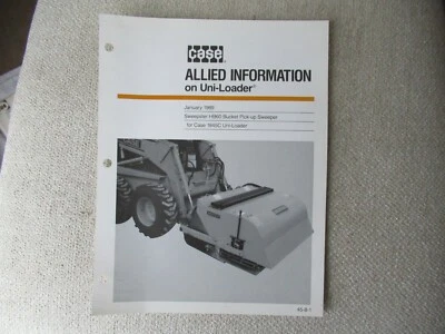1989 Case bucket pick up sweeper 1845C uni-oloader  spec brochure - Image 1 of 2