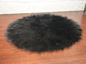 Alfombra grande redonda peluda premium de 5' alfombra de piel sintética suave con acento peludo decoración EE. UU. - Imagen 1 de 3