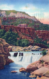 Cartolina Oak Creek Canyon Flagstaff a Prescott Arizona c1947 - Foto 1 di 2