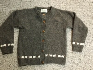 Woolcraft Childs Sweater Cardigan Made in New Zealand Small Lamb Buttons - Picture 1 of 5