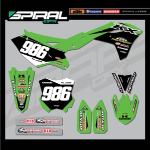 Custom MX Grafik Kit Kawasaki KXF 250 450 MXGP 2017 2018 2019 - Bild 1 von 5