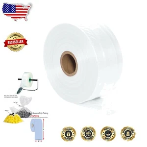 Durable 4 Mil Clear Poly Tubing Roll for Custom Bag Creation - 3" x 1075' - Picture 1 of 8