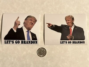 2 Donald Trump Let's Go Brandon Aufkleber Auto Stoßstange Aufkleber - Bild 1 von 1