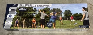 EastPoint 2-in-1 Premium Volleyball and Badminton Set, Adjustable Height Net Set - Picture 1 of 2