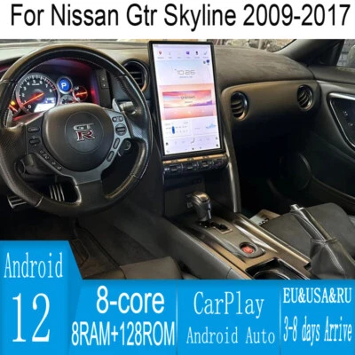 14.4" Android Navigation Car GPS Stereo Radio Wifi For Nissan Gtr GT-R 2009-2017 - Image 1 of 4