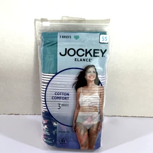 NEW Jockey Elance Womens 3 Pairs Briefs Panties Sz 5/S Multicolor 1484 NIP - Picture 1 of 3