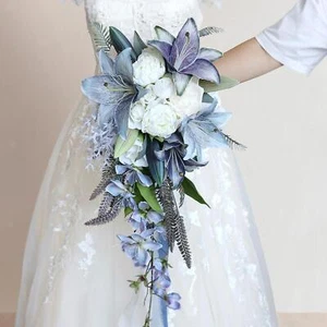 Wedding Bouquet for Bride Water Drop Shape for Party Wedding Shower Supplies - Picture 1 of 7