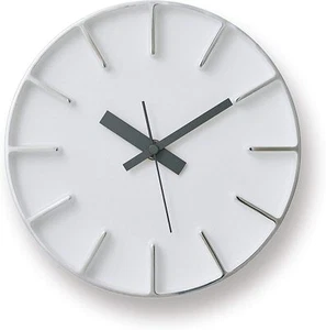 Lemnos Edge Clock White AZ-0116 WH Wall Clock From Japan New - Picture 1 of 3