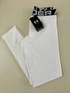 Under Armour ColdGear Base Layer Leggings Youth Boy's Large White NWT - Picture 1 of 8