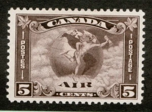 1930 - Sc# C2 - Canada Air Mail, Mercury & Scroll, MH Postage Stamp - cv$70 - Picture 1 of 1