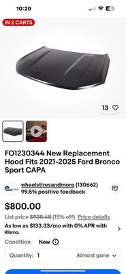 Capó Ford Bronco Foto 1 de 2