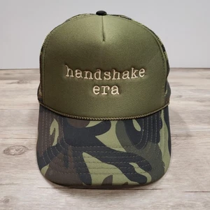 Handshake Era Mütze Kappe Druckknopflasche grün Tarnmuster Trucker Mesh bestickt Herren Boyhart - Bild 1 von 8