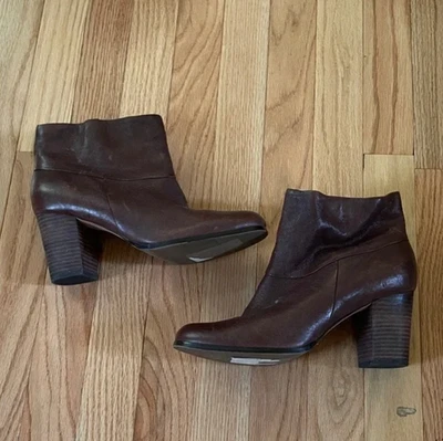 Cole Haan Botas de Tacón al Tobillo para Mujer 8.5 Cuero Marrón Vaquera Rústica Occidental Foto 1 de 4