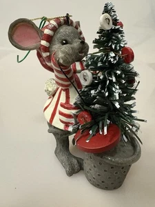 DE COLECCIÓN RATÓN DECORACIÓN ÁRBOL DE NAVIDAD ADORNO (firmado ver fotos) RARO HALLAZGO 4” - Imagen 1 de 10