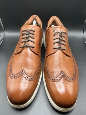 Florsheim Oxford Shoes Mens 11.5 EEE Triple Wide Crossover Steel Toe Work Cognac - Image 1 of 4