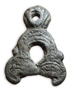 Antiker Bronze Wikinger Amulett Anhänger Schmuck Artefakt X-XII Jahrhundert - Bild 1 von 13