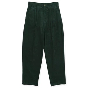 Vintage Cotler Cordhose Damen L 28x28 Smaragdgrün Plissee Tapered High - Bild 1 von 11