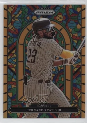 2022 Panini Prizm Stained Glass Neon Orange Prizm /100 Fernando Tatis Jr #SG-1 - Image 1 of 2
