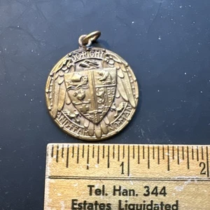 Antique 1916 World War I WW1 Medal Do Right And Fear No Man Rare Single Sided - Picture 1 of 7