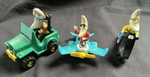 De colección 1988 McDonald's Mac Tonight Moon Man Happy Meal Juguete Lote de 3 Coche Avión - Imagen 1 de 4
