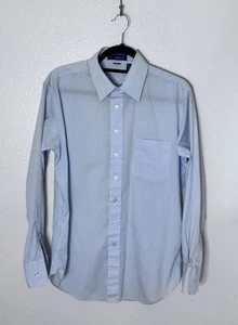 Vintage Givenchy for Chesa Shirt Mens Light Blue  Button Up Size M/L  15/5-33 - Picture 1 of 7