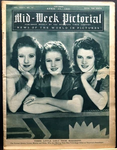 25. April 1931 Mid-Week Pictorial - Eröffnung der Baseball-Saison mit Ruth, Gehrig - Bild 1 von 12